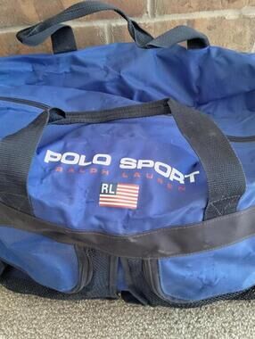 Polo Sport Ralph Lauren Track Bag Vintage Gym Duffel Blue